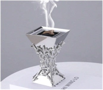 Burner Arabian design- Silver Metal with nature detail PRE ORDER