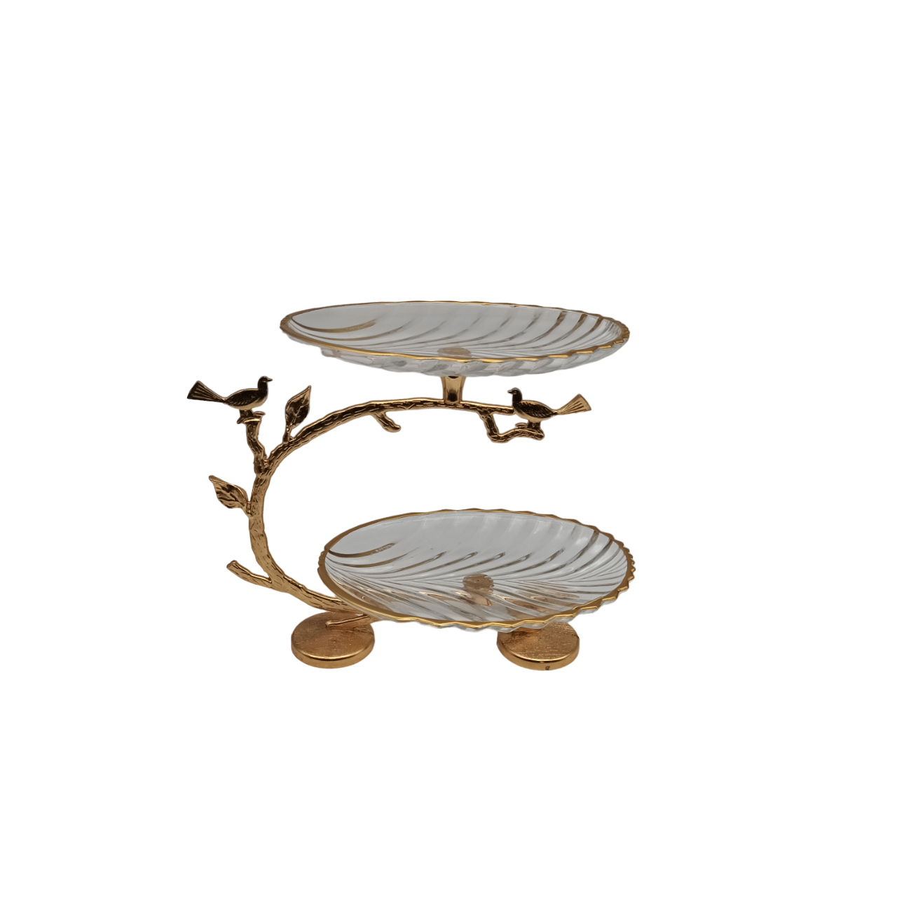 Ornate Golden Tree with Two Tiered Plate