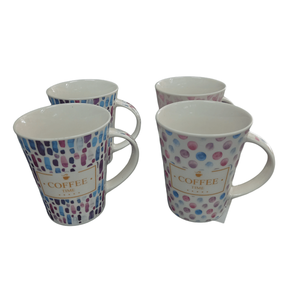 4pc "Coffee Time" Mug Set - Home And Trends