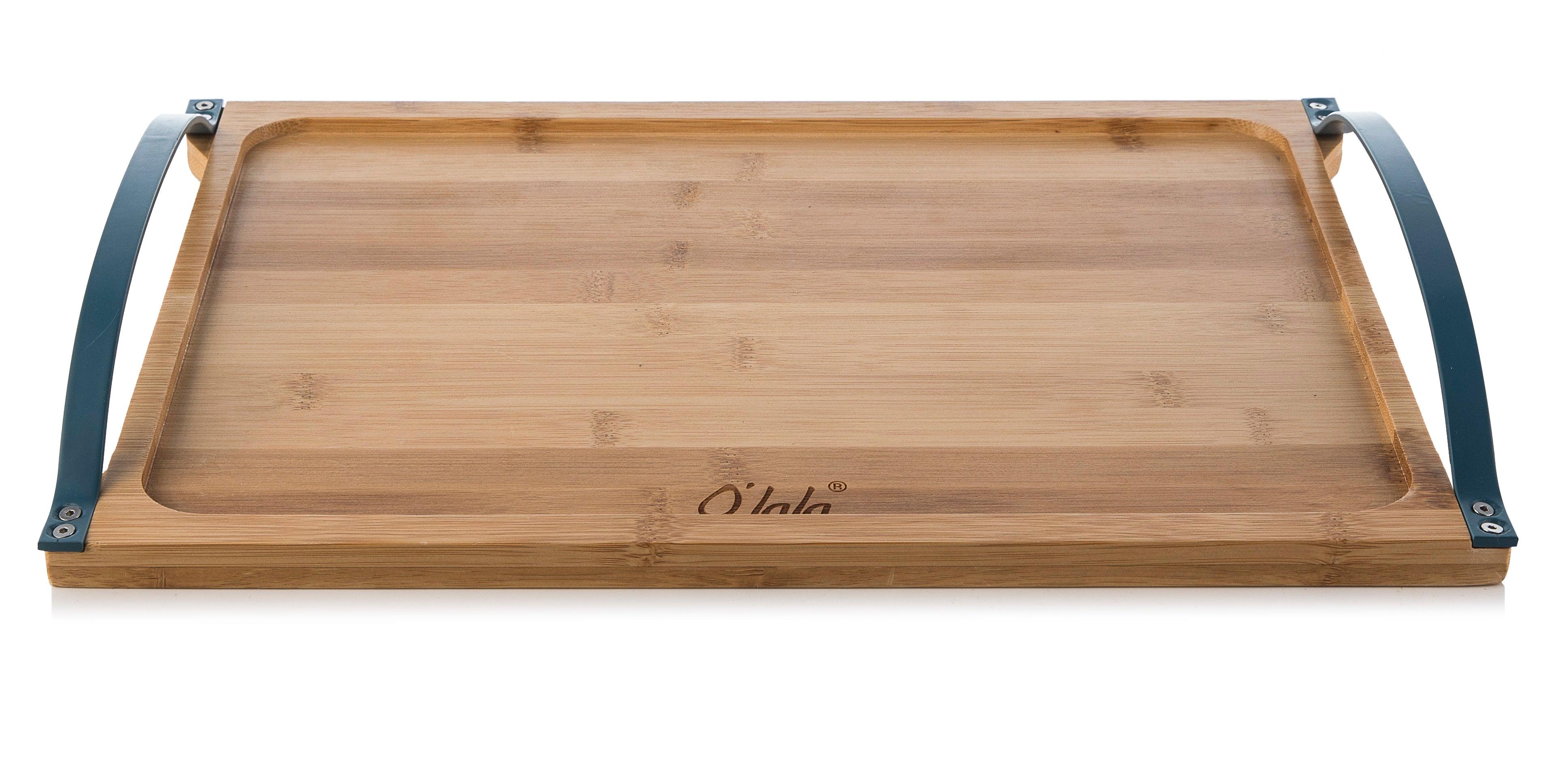 Curve Handle Wooden Serving Tray - Home And Trends