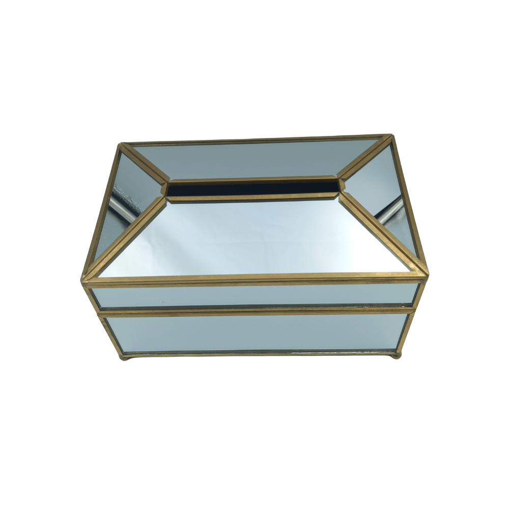 Gold Mirror Tissue Box - Home And Trends