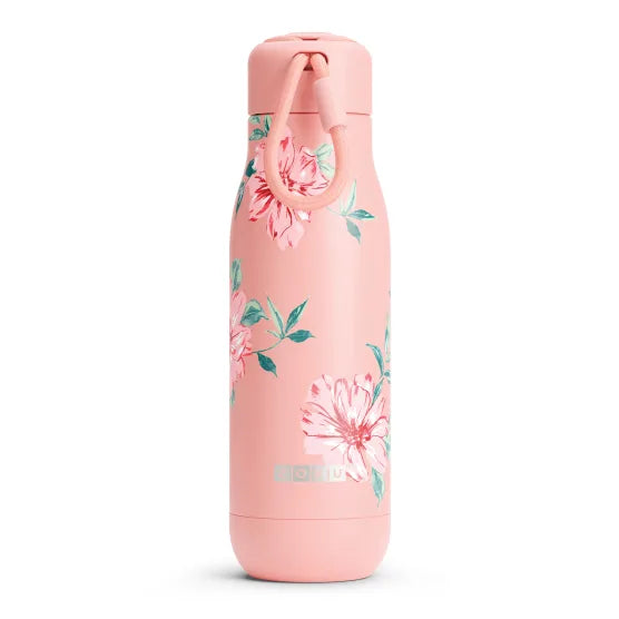 Zoku 500mL Stainless Steel Bottle, Matt Rose Petal Pink